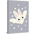 thumbnail image 2 of "Yellow Bunny Bat" Painting Print on Wrapped Canvas, 2 of 7