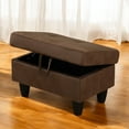 thumbnail image 5 of JESTOP 28.5" Ottoman with Storage, Fabric Ottoman Foot Rest Stool, Rectangle Upholstered Footstool, Storage Bench, 5 of 7