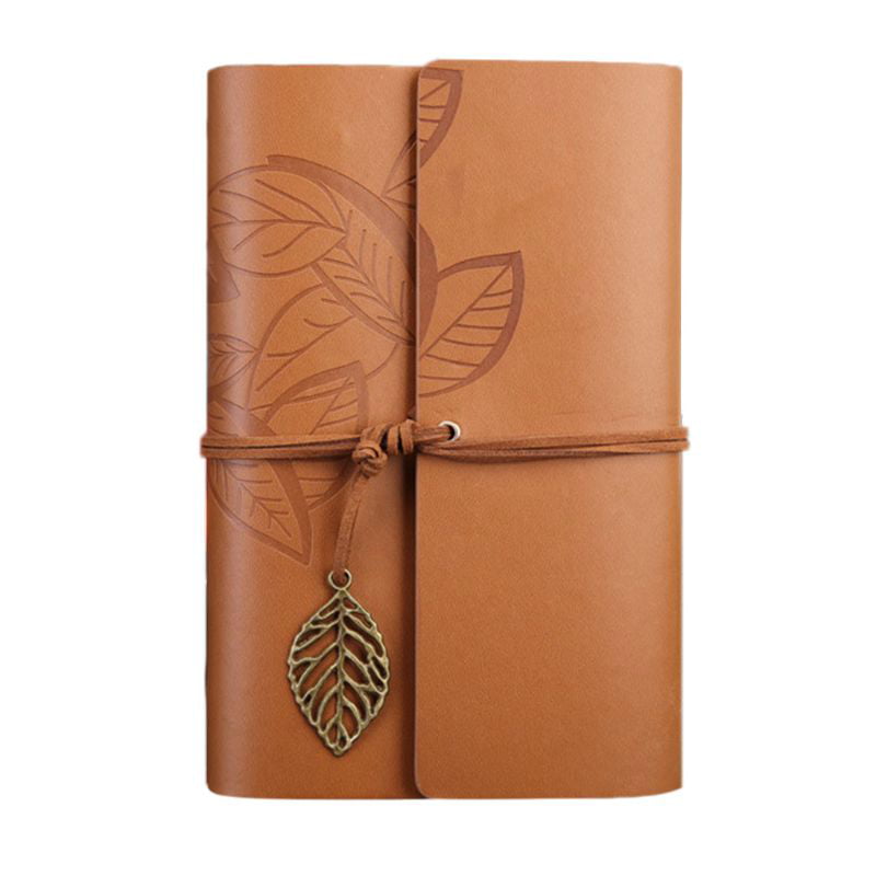 LUSHAN Leaves Leather Writing Journal Travel Dairy Men & Women Leather Journals to Write in Art Sketchbook Refillable Travelers Notebook Gifts for Teens Girls and Boys,Making You Write Smoothly 