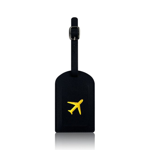 Durable Soft PU Leather Travel Luggage Tag with Metal Eyelets & Adjustable Strap - Waterproof Identification Tag for Suitcase, Backpack - Includes Name & Phone Number Card, Elegant Design, 4.33x2.76
