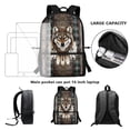 thumbnail image 3 of ZUXONGSY Aztec Tribal Wolf Print Kids School Backpack Set, Lightwieght Bookbag with Insulated Lunch Tote and Pencil Pouch for Boys Girls Back to School 3 in 1, 3 of 6