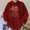 Red, variant on Cute Winter Outfits for Women Men Women Fashion Casual Printed Long Sleeve Blouse Tops Sweatshirt Hooded Sweatshirts Winter Work Outfits for Women on Clearance