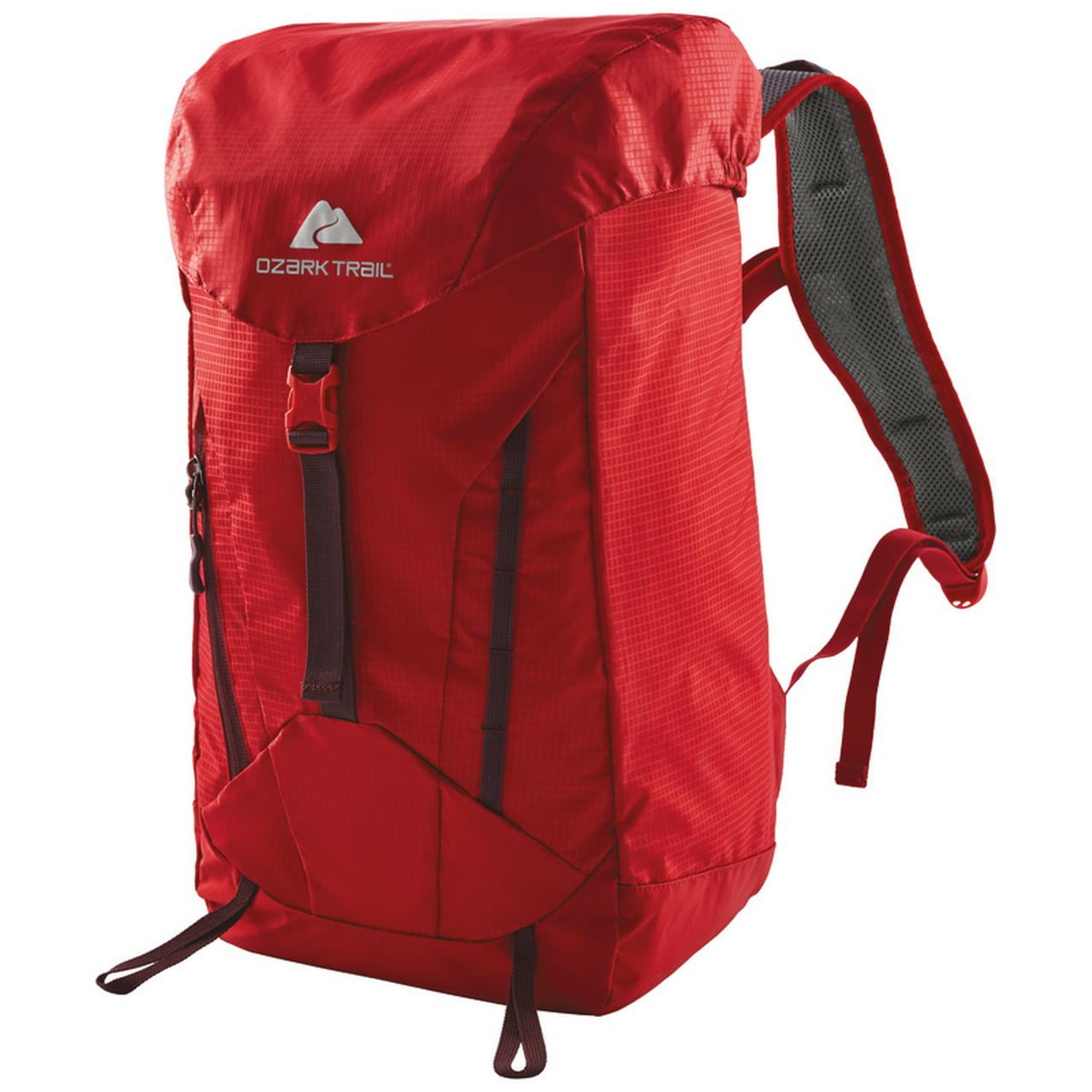 Ozark Trail 28L Atka Hydration-Compatible Camping Hiking Backpack, Red ...