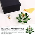 thumbnail image 2 of 1pc delicado de loto modelo de perfume de perfume de cristal de cristal botella de perfume verde, 2 of 7