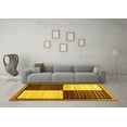 thumbnail image 3 of Ahgly Company Machine Washable Indoor Rectangle Abstract Yellow Contemporary Area Rugs, 6' x 9', 3 of 4