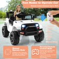 thumbnail image 3 of Patiojoy 12V Kids Ride On Car Electric Vehicle Jeep with Parental Remote Music Horn Headlights Slow Start Function White, 3 of 10