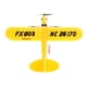 thumbnail image 3 of FX-803 2.4G 2CH 340mm Envergadura Planeador a control remoto Ala fija RC Avión Aviones RTF Tomshoo  Amarillo, 3 of 7