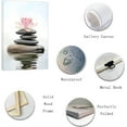 thumbnail image 5 of ZHONGYUTONG Zen Canvas Wall Art Lotus Flower Stones Pictures Spa Water Painting Prints Bathroom Decor for Spiritual Meditation Room Yoga Office (12.00" x 18.00"), 5 of 6