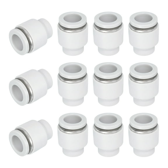 Uxcell 12 Pcs Tubing Quick Fitting Cap, 12 mm(4/9") Tube OD Plastic Tubing Pneumatic Cap Push to Connect Quick Cap Plug Fitting Accessories for Pneumatic System Pipeline Connection, White