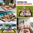 thumbnail image 3 of Christmas Red Truck Outdoor Rug 6x9 Ft, Non Slip Washable Area Rug, Buffalo Plaid Xmas Tree Snowflakes Patio Rugs Carpet Runner, Large Floor Mat for Indoor/Outdoor Deck Porch Camping, 3 of 8