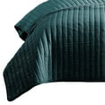 thumbnail image 2 of Benjara 3 Piece Crinkle King Coverlet Set with Vertical Stitching, Turquoise Blue, 2 of 2