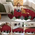 thumbnail image 5 of Round Rugs 5Ft, Vintage Red Christmas Tree Round Area Rug Washable Indoor Throw Carpet, Xmas Tree Snowflake Soft Non Slip Circle Rug for Cabinet Bathroom Home Decor Aesthetic, 5 of 8