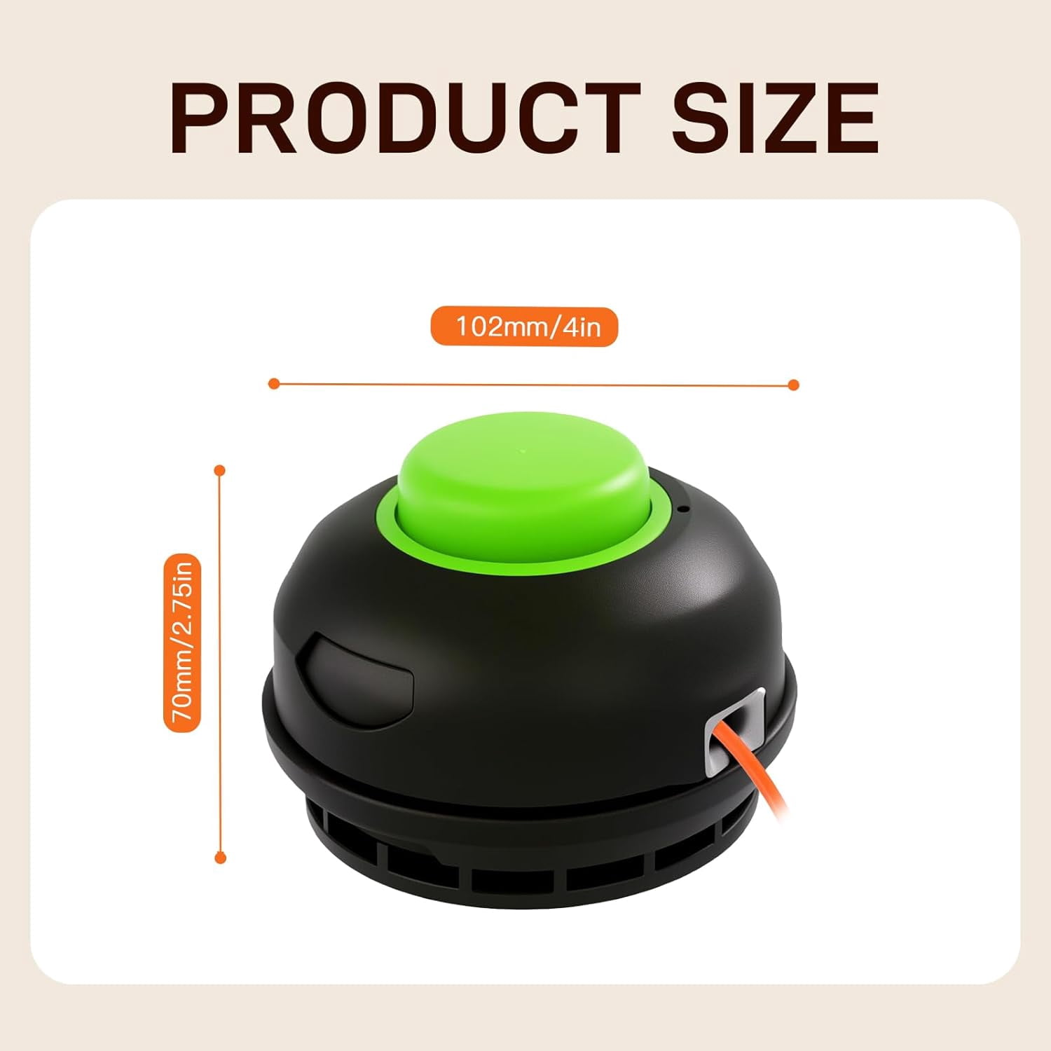 OWNTIDE AH1300 Trimmer Head for EGO Power+ ST1500, ST1500F, ST1500-S, ST1500SF, ST1500XY - Pre-Wound 0.095" Line Spool Replacement