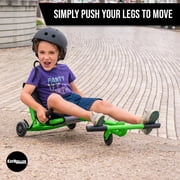 EzyRoller: Classic - Green - Ride-On Scooter, Cambering Motion, Pedal Free Cart, Hand Brakes, Extendable Frame, 154lb Capacity, Kids Ages 4+