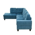 thumbnail image 5 of MAYEERTY Blue Modern Adult 3-Piece Couch Vibrant Color Lively Living Room Decor, 5 of 12