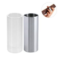 Mobutofu 4Pcs Guitar Slides Bottleneck Slide for Middle Harmonics Enhancement Glass and Metal 60MM