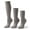 Gray, variant on Women’s Cotton Slouch Socks 3 Pairs, Knee High Scrunch Boot Socks, Extra Long All Season Comfort, Made in USA (3 Pairs Gray)