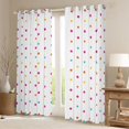 thumbnail image 2 of jejeloiu Colorful Polka Dots Black Out Curtains,Modern Geometric Circle Curtains Pack of 2 (42x63 Each) For Girls, 2 of 6