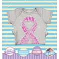 thumbnail image 2 of Shop4Ever Breast Cancer Pink Ribbon Word Montage Baby's Bodysuit Infant Cotton Romper 6 Months Heather Grey, 2 of 5