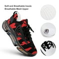 thumbnail image 4 of Red And Black Paint Splatter Walking Shoes for Men Woman Lightweight Tennis Fashion Elastic Sports Shoes Cushion Basketball Shoes, 4 of 7