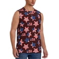 thumbnail image 2 of Pofeuu American Stars1 Print Men's Muscle T-Shirt, Sleeveless, Muscle Tank, Classic Muscle Tee Top For Men Casual Sleeveless Muscle T-Shirt Trendy Clothes-XX-Large, 2 of 7