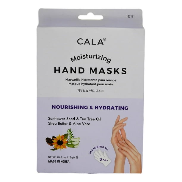Mascarillas hidratantes para manos Cala, 3 unidades