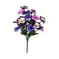 thumbnail image 2 of 1Pcs Pink & Purple Realistic Artificial Pansy Bouquet - 13.8in Fake Flowers Bouquet, Artificial Flowers Indoor, Home Living Room Decor & Wedding Arrangement (B), 2 of 4