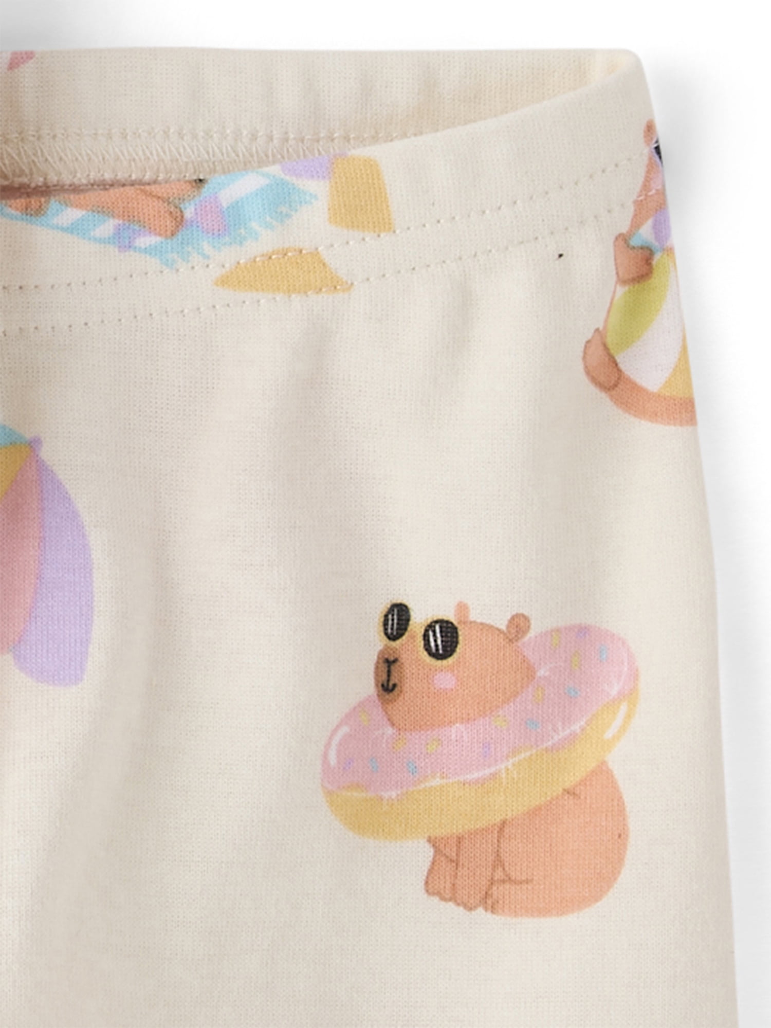 The Children's Place Baby & Toddler Girls Short Sleeve Summer Capybara Snug Fit PJs, Sizes NB-6T
