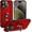 Red, variant on Sumao for iPhone 15 Pro Max Case With Ring,Military Grade Shockproof Liquid Silicone Slim Phone Case-Blue