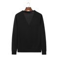 thumbnail image 6 of Dwellite Men's Cardigan Sweater Long Sleeve Lightweight Casual V Neck Button Down Knitted Sweater 2026 Black S, 6 of 6