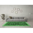thumbnail image 3 of Ahgly Company Indoor Rectangle Abstract Emerald Green Modern Area Rugs, 2' x 5', 3 of 4