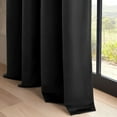 thumbnail image 4 of Top Finel 100% Blackout Grommet Back Curtains, 52 x 84 Inch, 2 Panels, Black, 4 of 12
