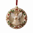 thumbnail image 6 of 6Pcs Acrylic Christmas Ornaments DIY Pearl Art Kits for Adults, Hanging Diamond Art Christmas Ornaments Set with Pearls, Special-Shaped Gems & Velvet Ribbon, Christmas Decor Craft, 6 of 8