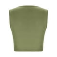 thumbnail image 5 of Womens Sleeveless Workout Tops, High Neck Cutout Cropped Sleeveless Tee Sports Tank Cami Tops Seamless Tank Tops for Women Green S, 5 of 7