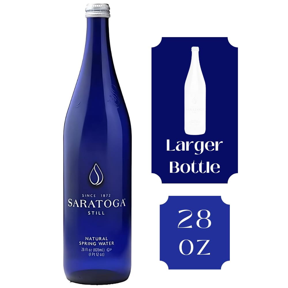 Saratoga - Still - Natural Spring Water - 28 oz (6 Glass Bottles)
