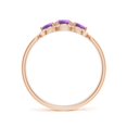 thumbnail image 2 of ANGARA Natural 0.25 Ct. Amethyst with Diamond Classic Ring in 14K Rose Gold for Women (Ring Size: 3), 2 of 9