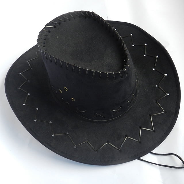 Chapeau de Cowboy pour Femmes Hommes Été Occidental Modelable Grand Bord Protection Solaire Léger Durable Accessoire Extérieur