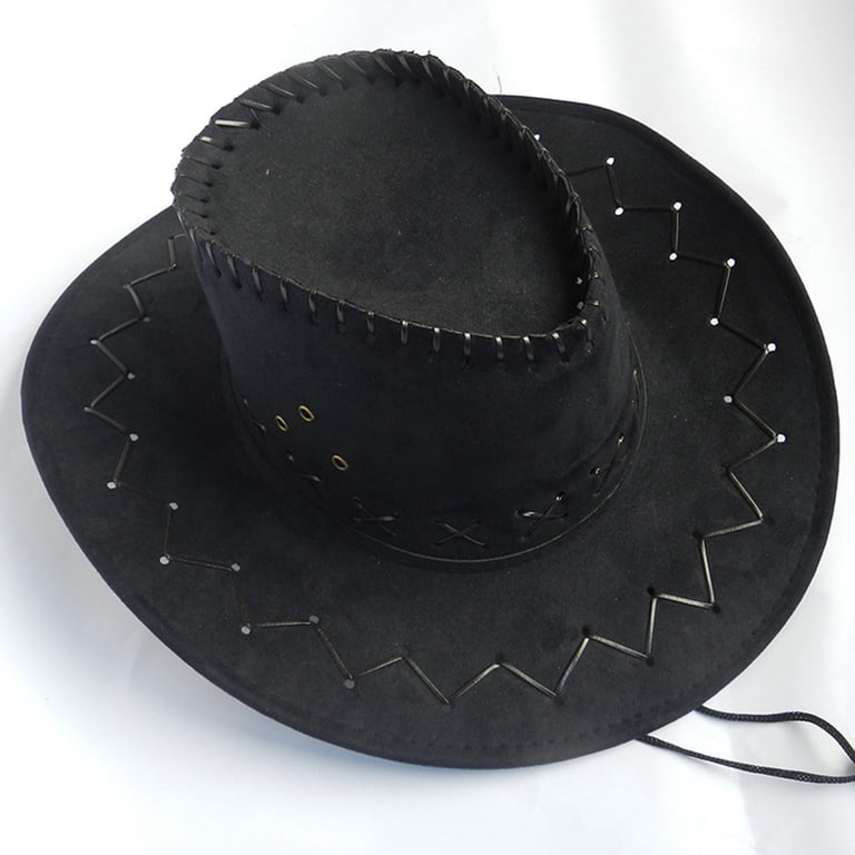 ManxiVoo Black Cowboy Hat, Women Men Summer Western  display picture 3