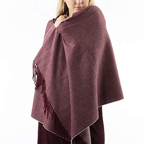 isotoner Women's Large Blanket Cold Weather Soft and Warm Travel Scarf, One Size, smartDRI Henna