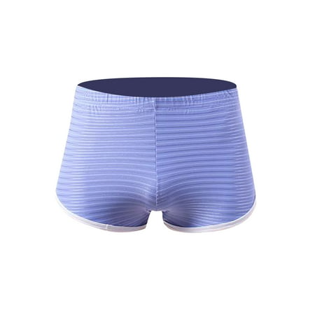 

Dadaria Underwear Men Men Underwear Low Waist Fashion Color Stripes Comfortable Erotic Panties Sky Blue XL Men