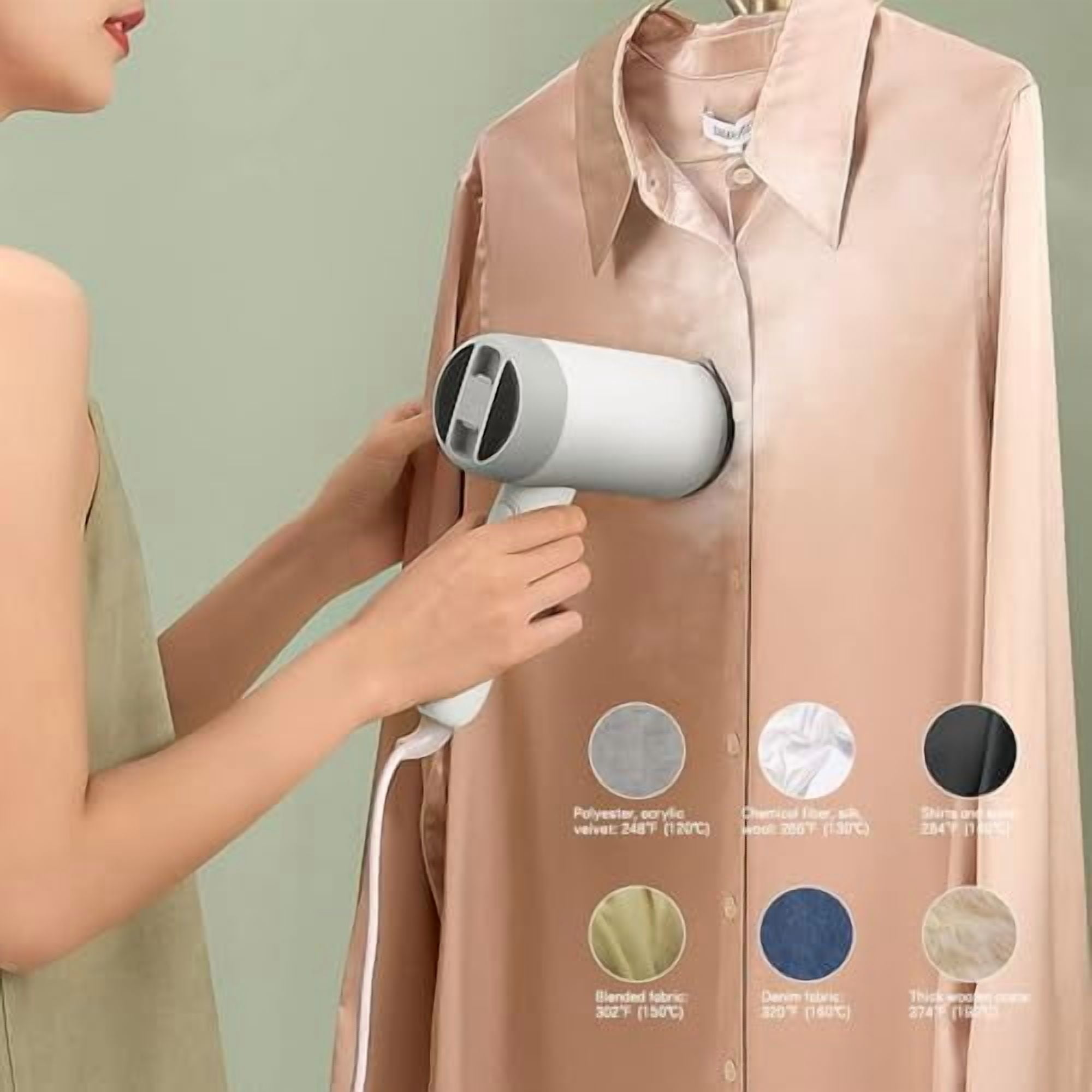 Mini Portable handheld clothes steamers Travel size small dry and wet clothes Steam Iron Foldable,40-Second Fast Heat-up,1200W,12Mins Auto-Off Portable Iron Steamer with 140ml Water Tank,H2