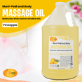 thumbnail image 2 of SPA REDI - Massage Oil, Pineapple, 128 Oz - Professional Pedicure, Manicure, Full Body Massage Therapy, Made with Almond Oil, Cotton Seed Oil, Sunflower Oil, Avocado Oil, Essential Oils, Vitamin E, 2 of 7