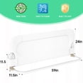 thumbnail image 2 of Barra de cama plegable UPGOGO para niños pequeños, protección de seguridad para bebés, blanca, 2 of 7
