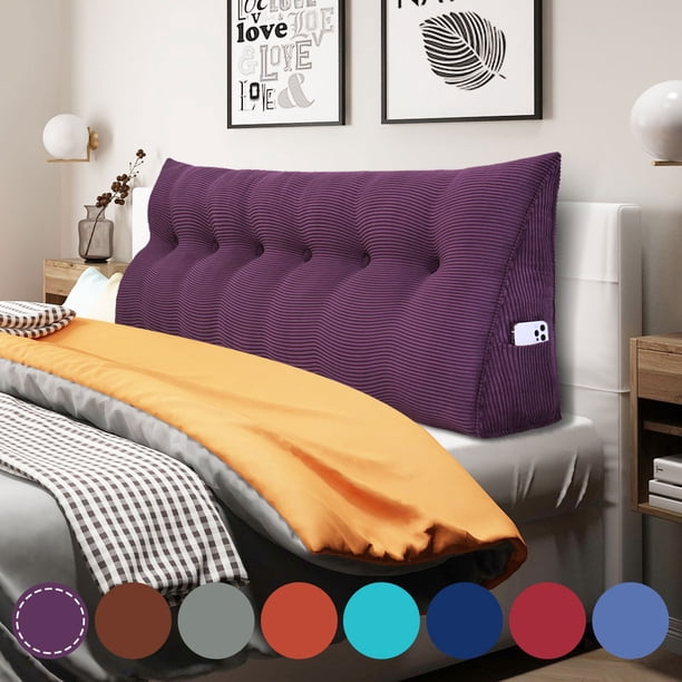 WOWMAX Bed Wedge Pillow Large Bolster Back Support Cushion Backrest