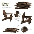 thumbnail image 3 of JUSTLET Three-position Adjustable Backrest Folding Adirondack Chair W/ Cup Holder, HDPE Weather Resistant Outdoor Patio Chair, Brown(1PC), 3 of 10