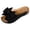 Black, variant on Rokment Womens Bow Orthopedic Platform Wedge Dress Slides Sandals 2026 Beach Summer Boho Bridal Leather Bowknot Open Toe Arch Support Casual Walking Backless Slippers Black Size 6