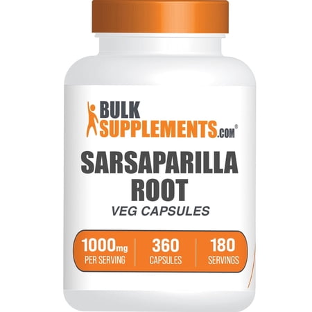 BulkSupplements Sarsaparilla Root Extract - 1000mg per Serving (360 Capsules - 180 Servings)