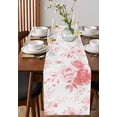 thumbnail image 4 of Boanket Pink Floral Art Table Runner - 90 Inch Long, Kitchen Dining Table Runner Dresser Scarves, Watercolor Botanical Spring Flowers Farmhouse Home Decor for Coffee Table Wedding Party Banquet, 4 of 8