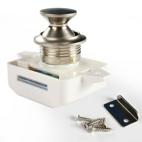 Diameter 26mm Camper Car Push Lock RV Caravan Boat Drawer Latch Button Locks For Furniture Hardware ,Easy to Use