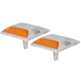 thumbnail image 4 of Dos marcadores de pavimento amarillos para una mejor visibilidad 2 piezas de marcadores de carretera de aluminio reflectantes, 4 of 8